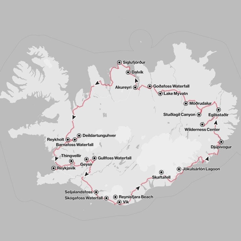 Map of Iceland's Ring Road