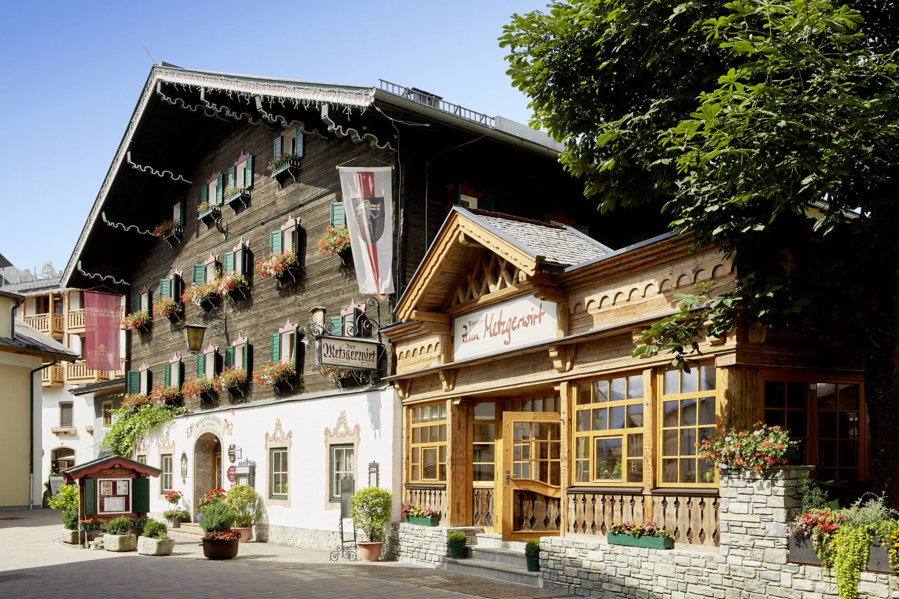 Exterior of the Romantik Hotel in the Austrian Alps
