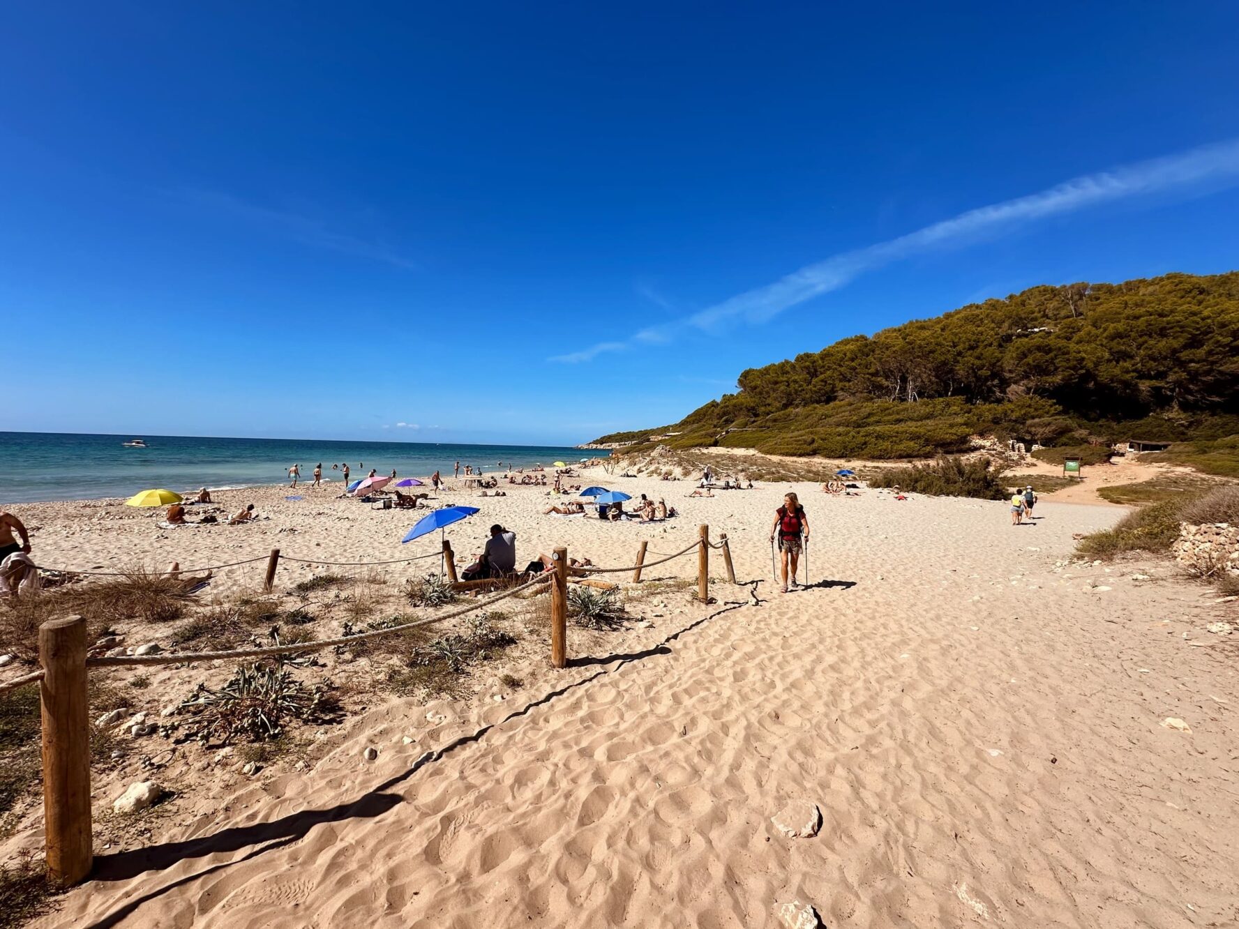 Sandy beach in Menorca