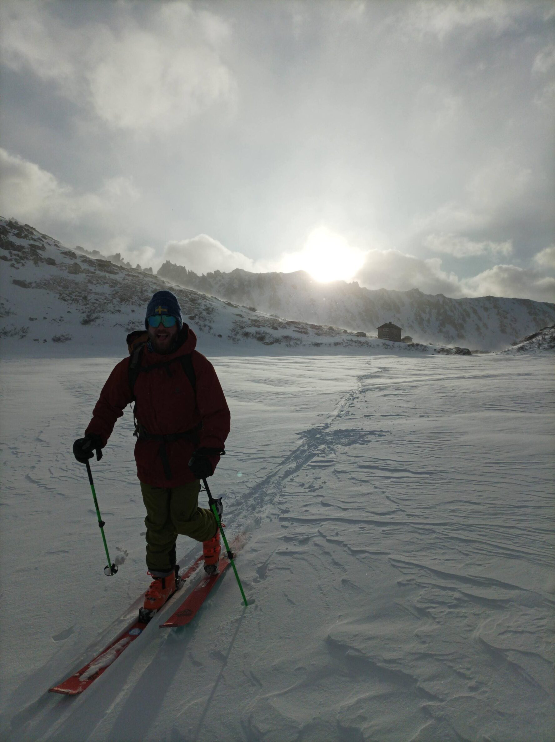 Skier on a sunny day