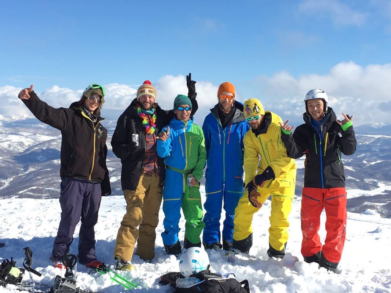Skiers in Japan