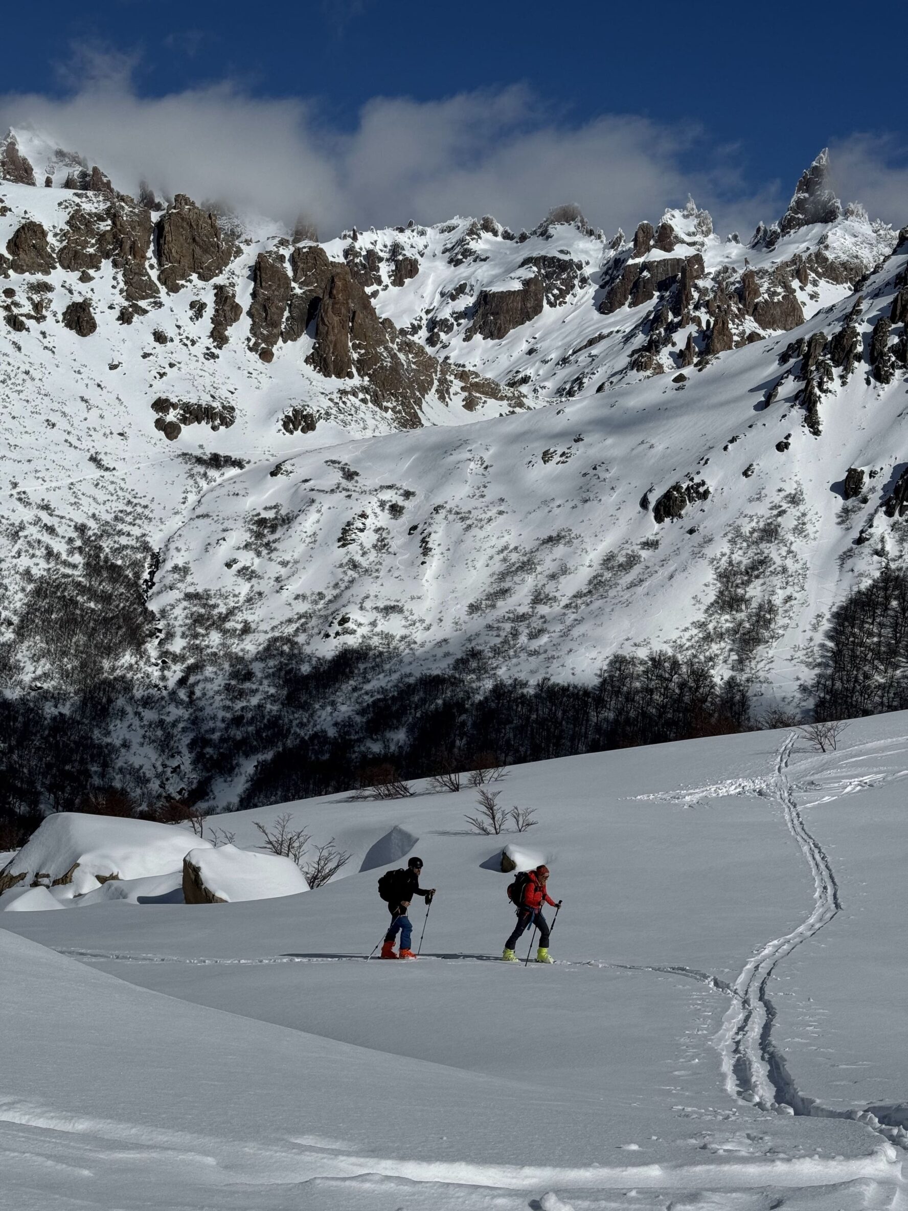 Skiers in Patagonia
