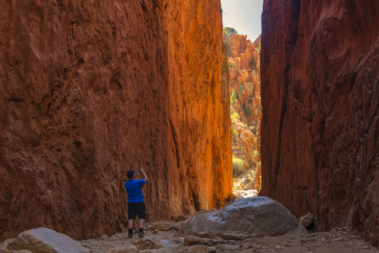 Standley chasm hiker
