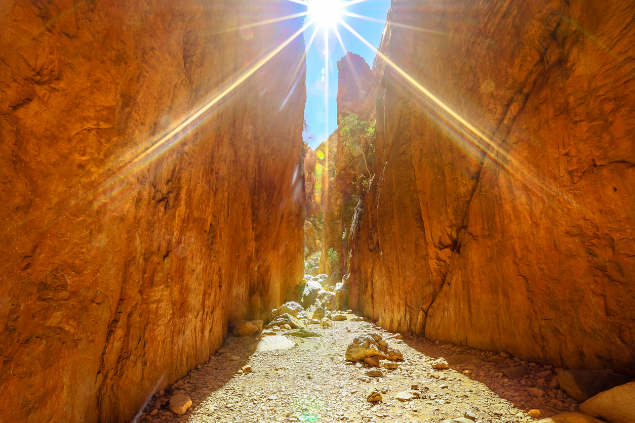 Standley chasm sunray