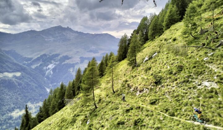 A green landscape on the Swiss Vaiais, Switzerland