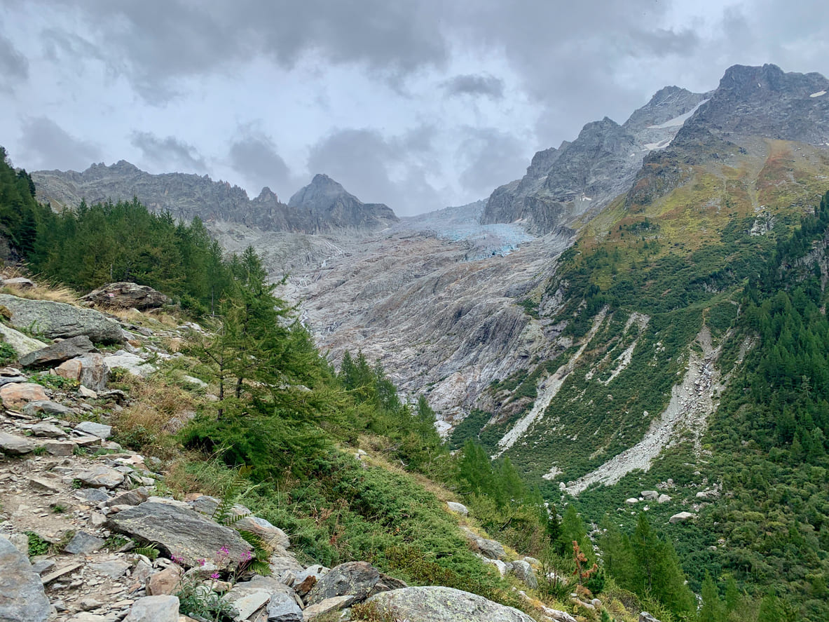 View of the Trient glacier in Switzerland