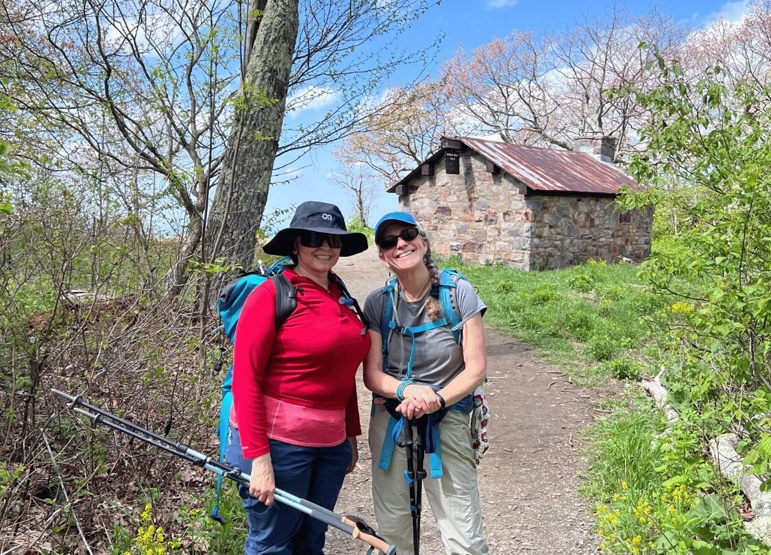 two women hikers shenandoah