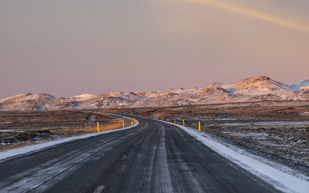 Winter road Iceland