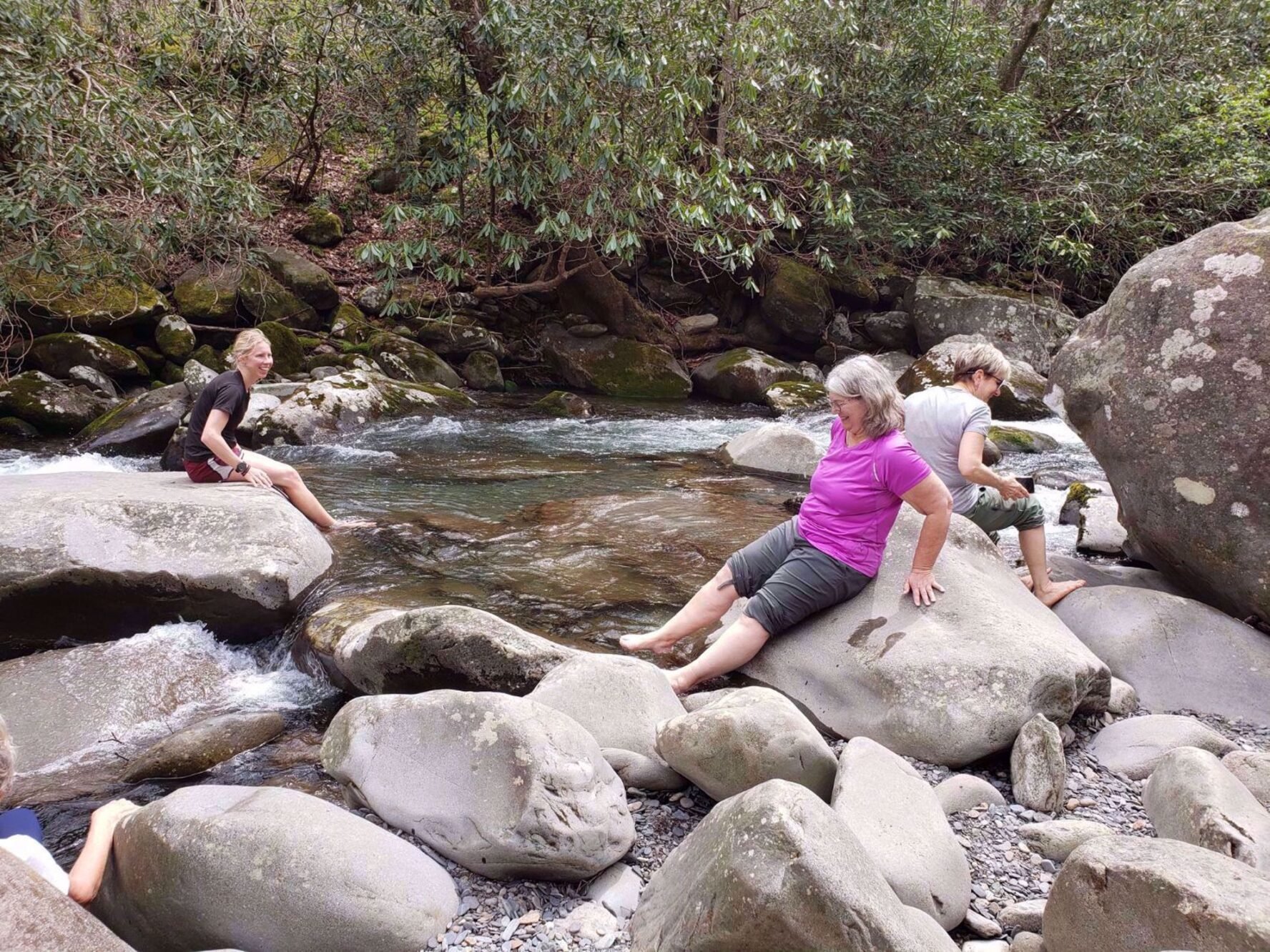 Women on the rocks