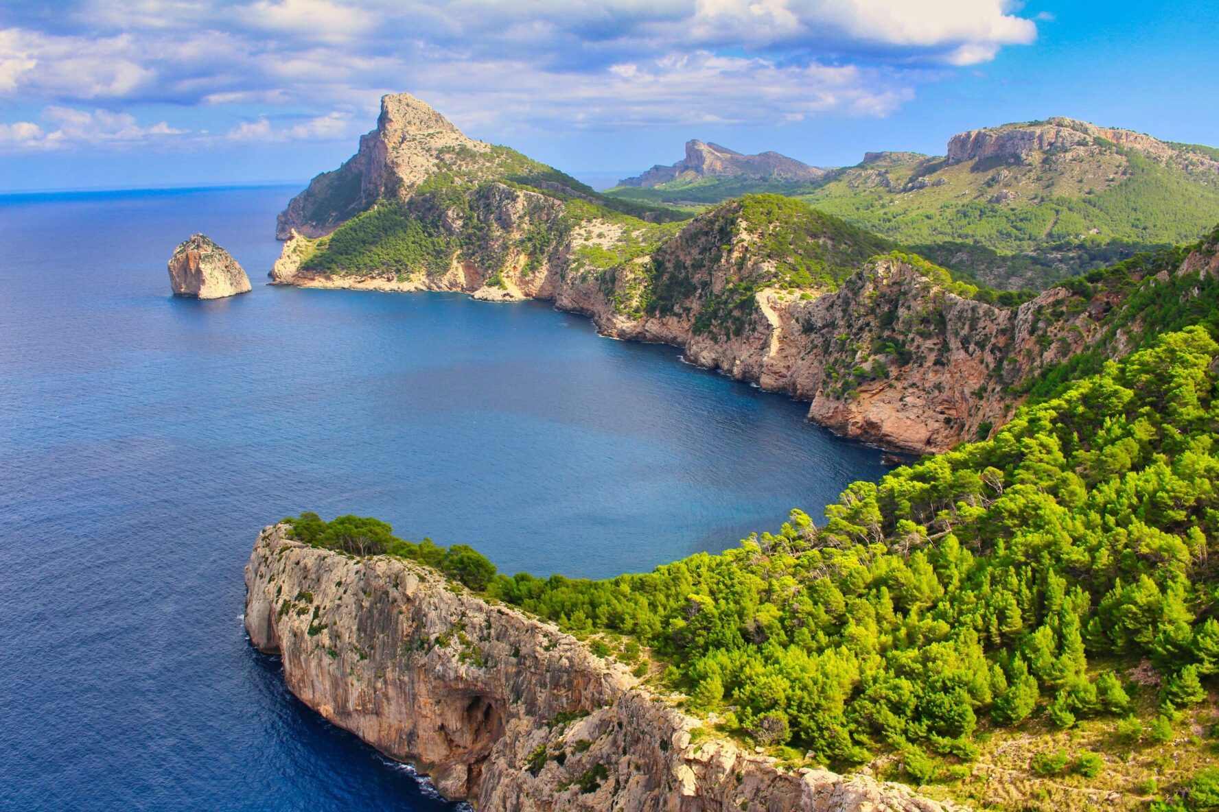 Beautiful aerial shot in Mallorca