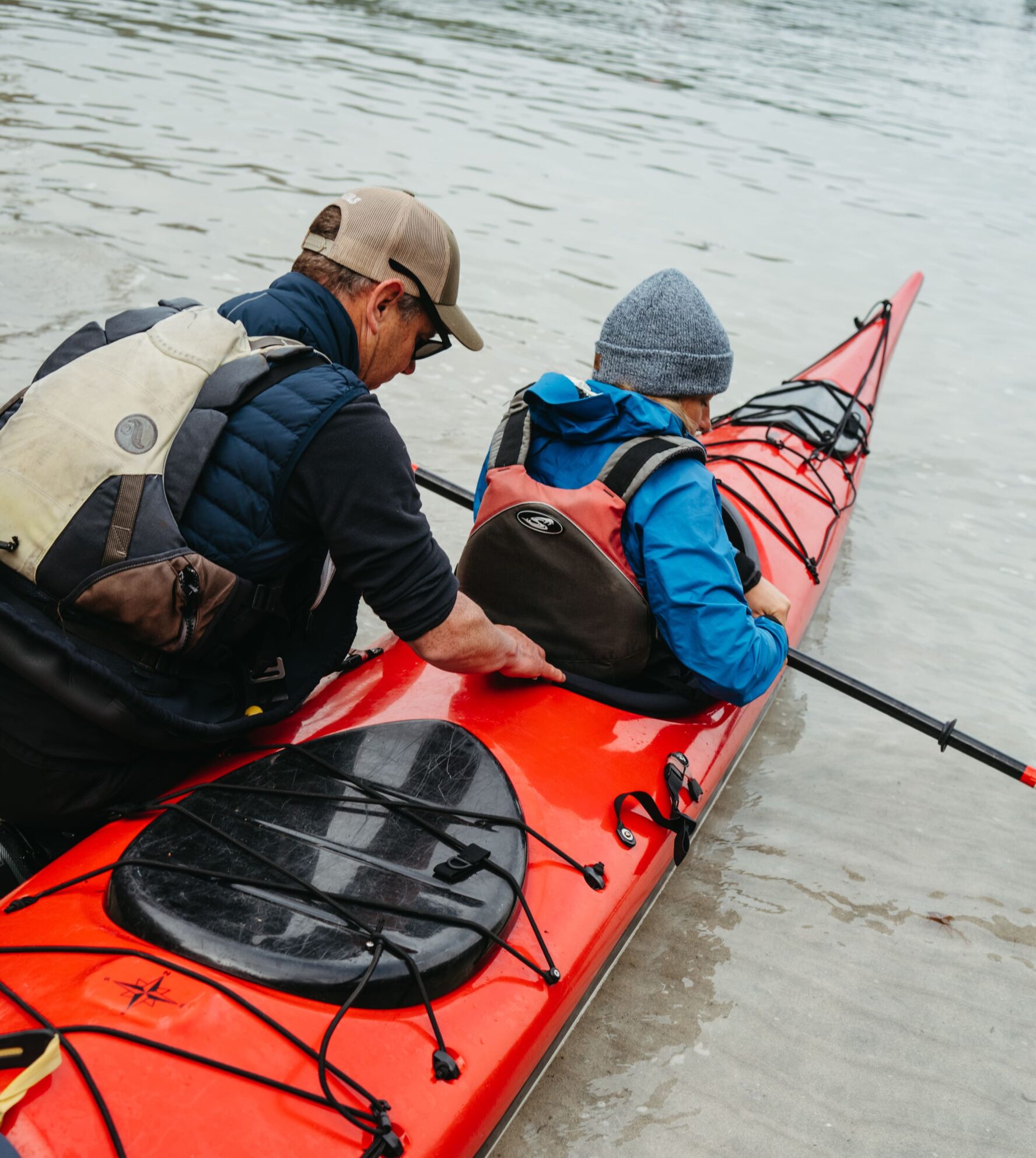 Getting ready to kayak