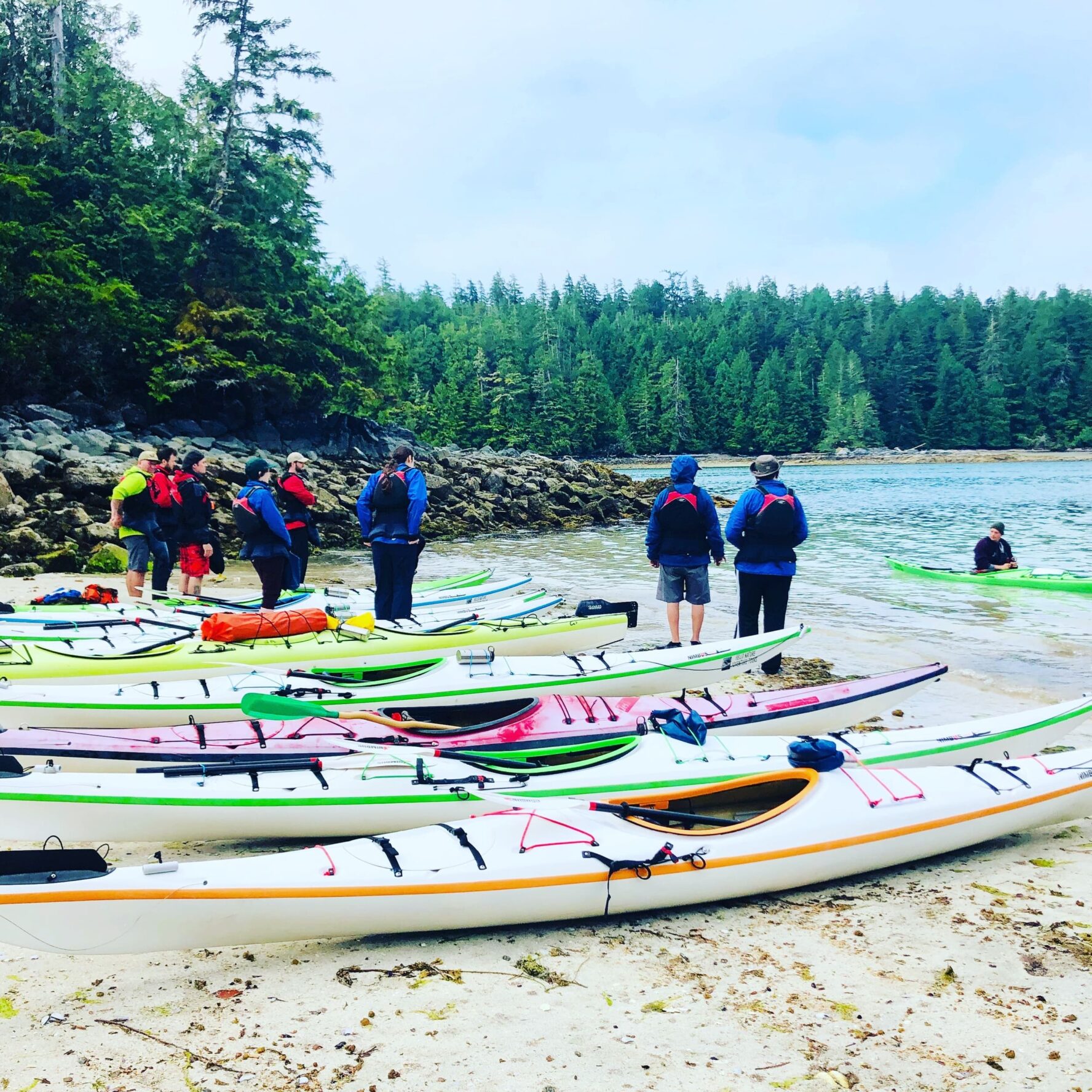 Getting ready to paddle