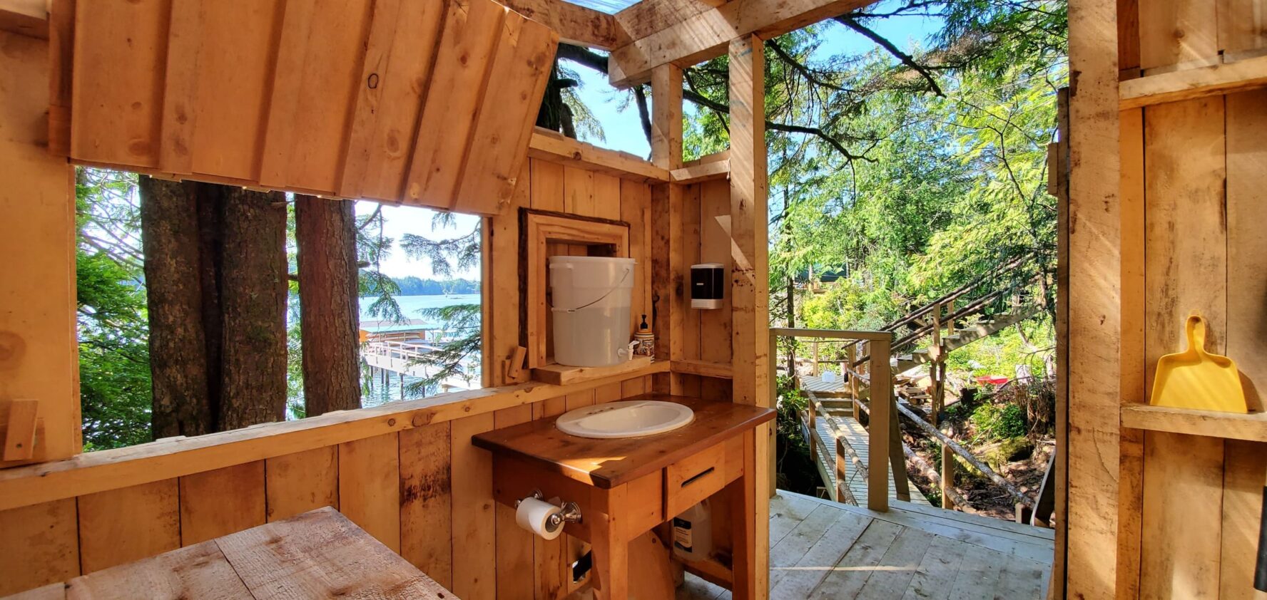 Glamping bathroom