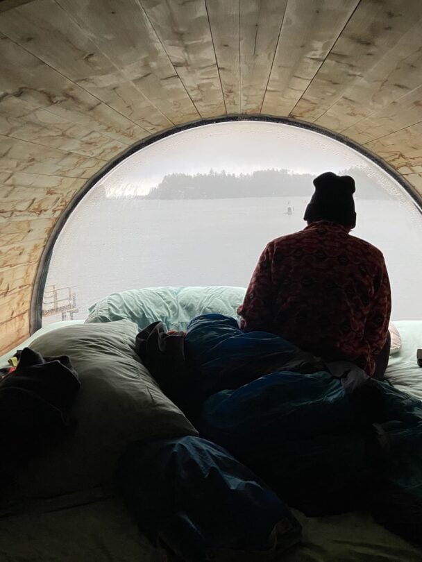 Broken Group islands glamping kayaking