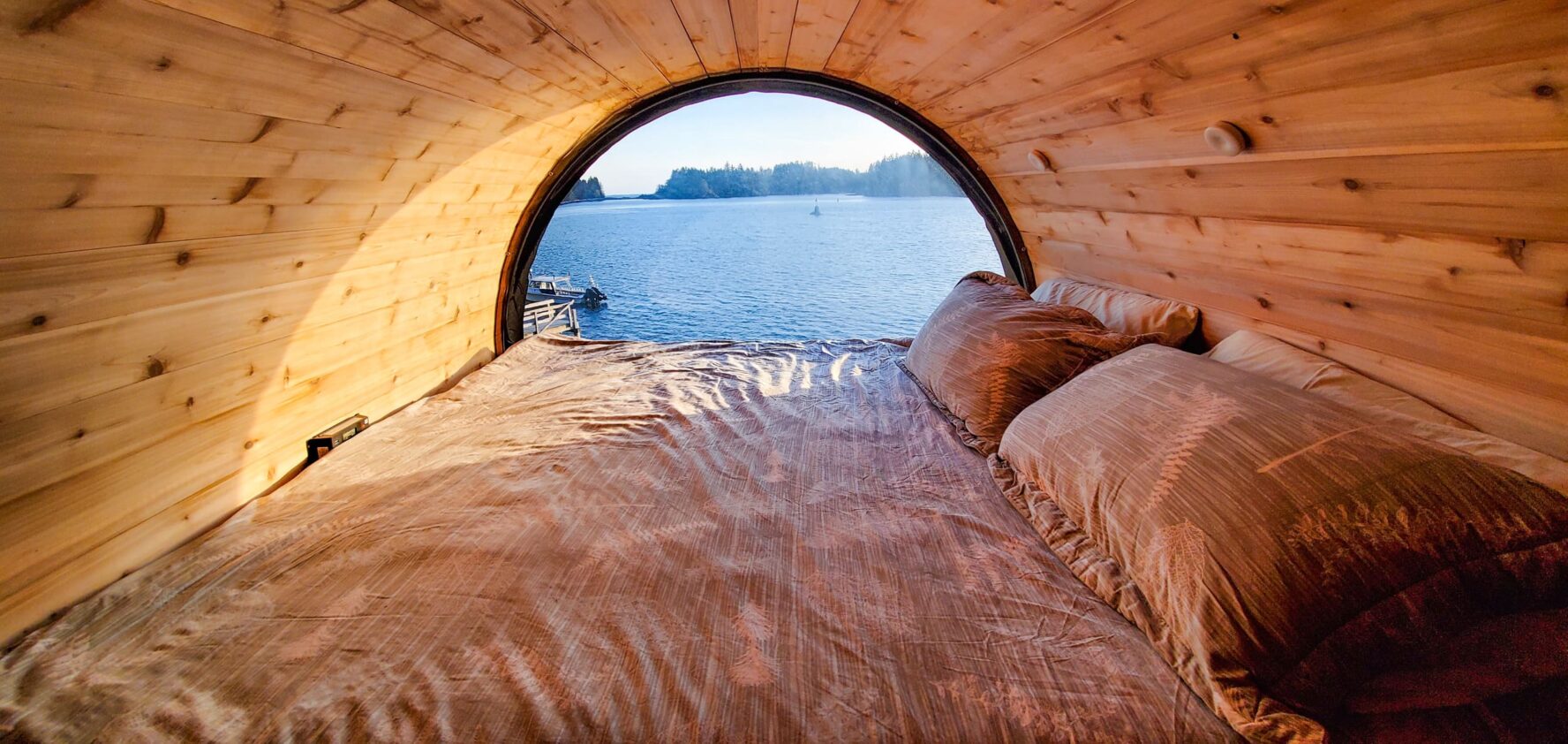 Glamping water views