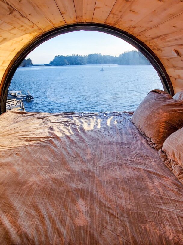 Broken Group islands glamping kayaking