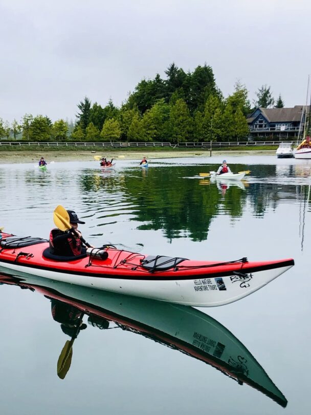 Broken Group islands glamping kayaking
