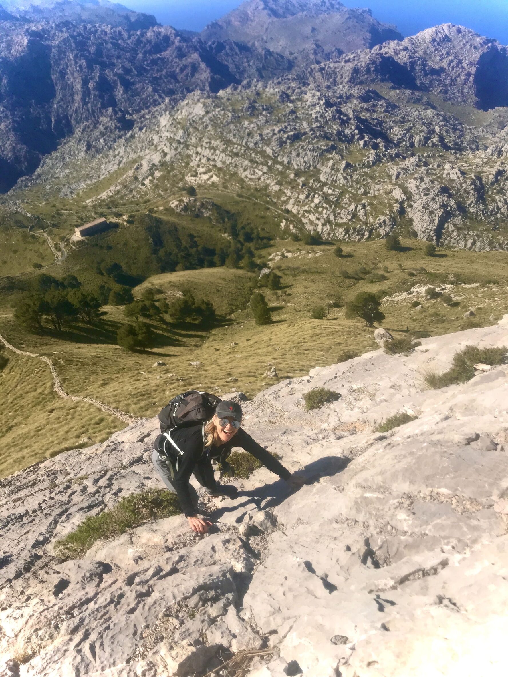 Woman climbing in Mallorca