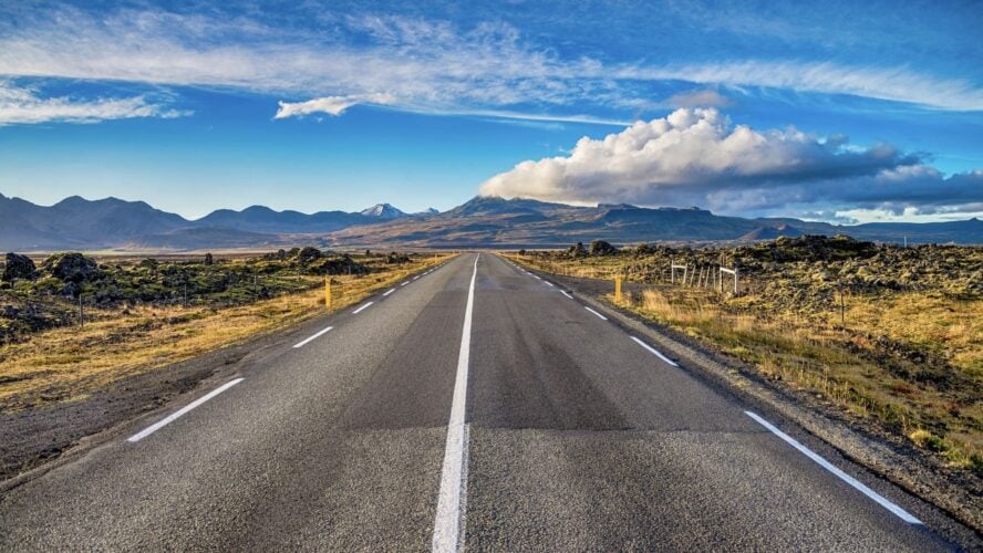 Iceland Ring Road on the road
