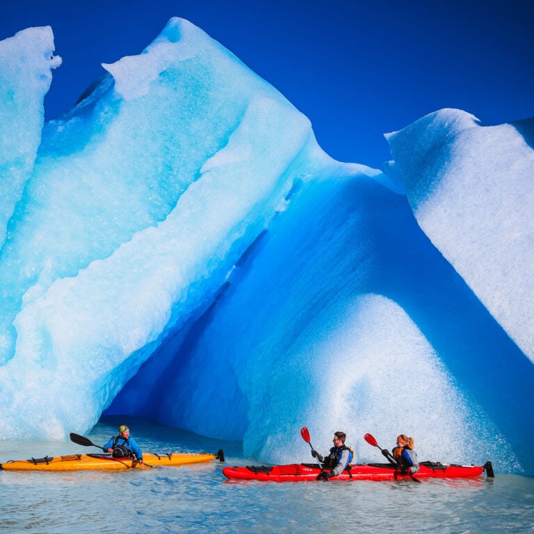 kayaking big glacier