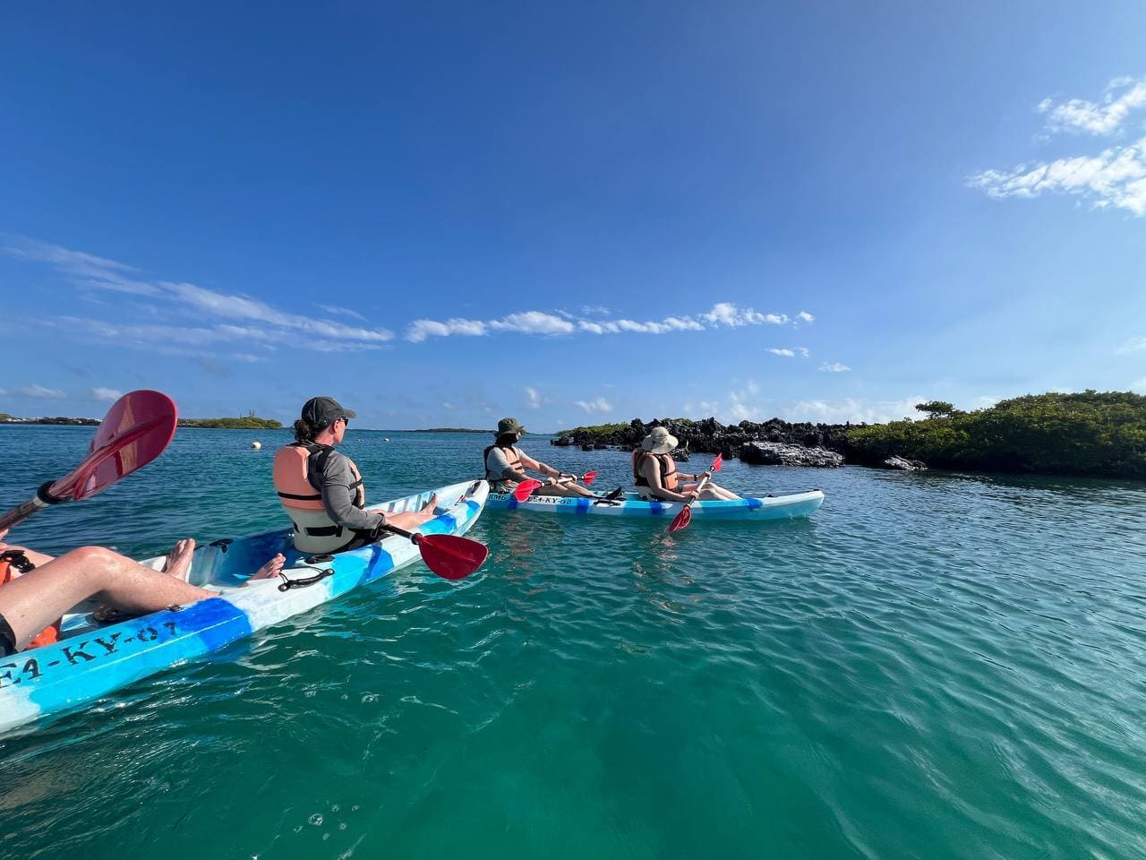 Kayaking sunny day Ecuador
