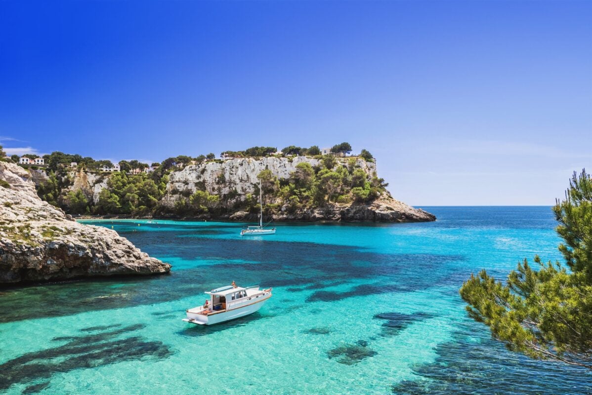 A charter sailboat in Croatia in July