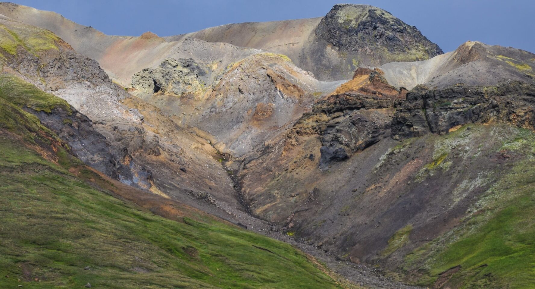 Iceland mountains vibrant hues