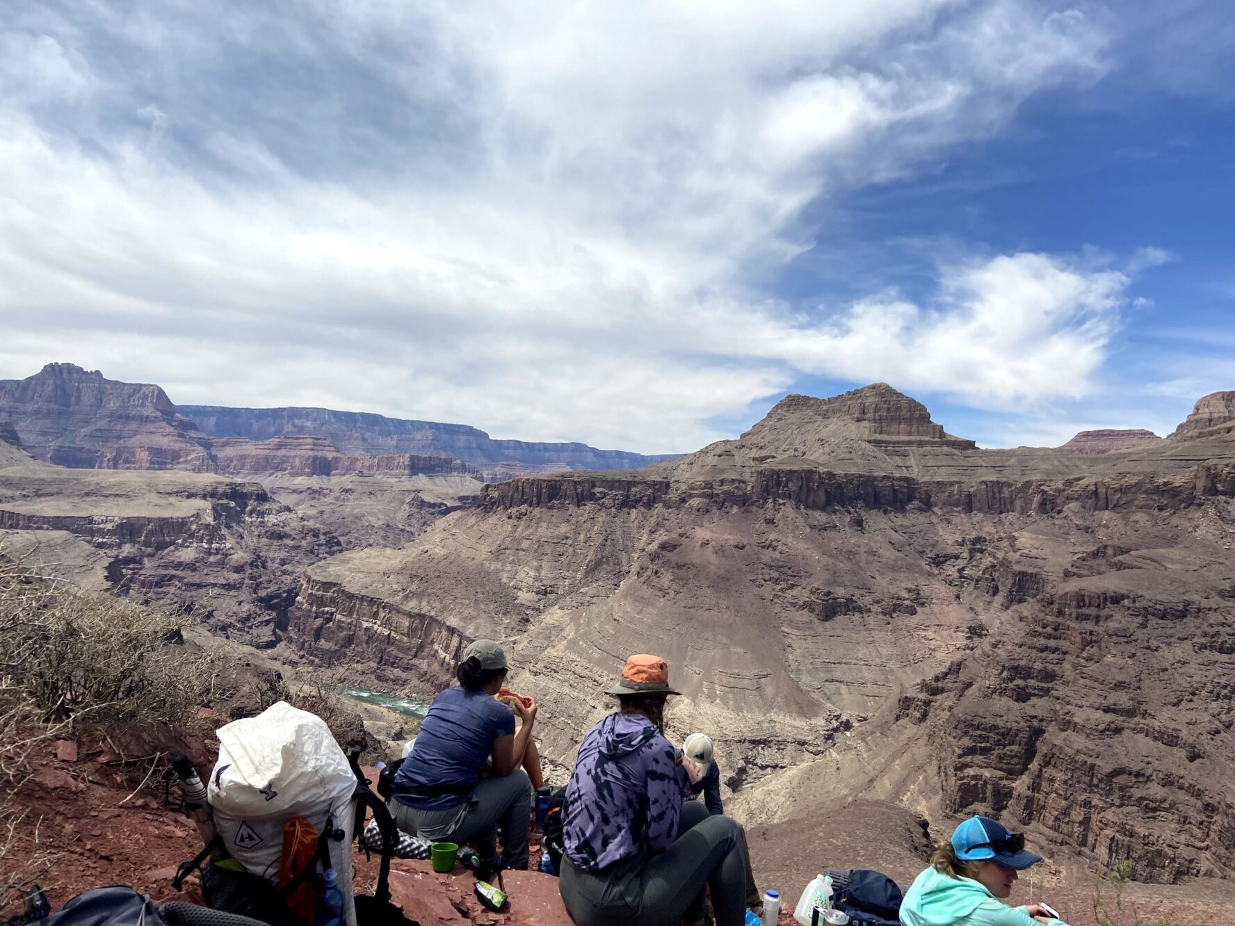 Lunch break in the Grand Canyon