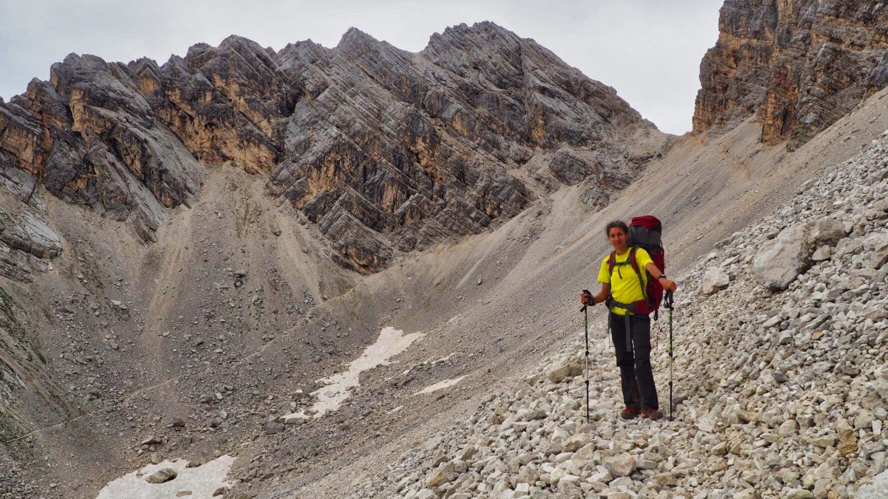 Mount Pelmo Dolomites hiker