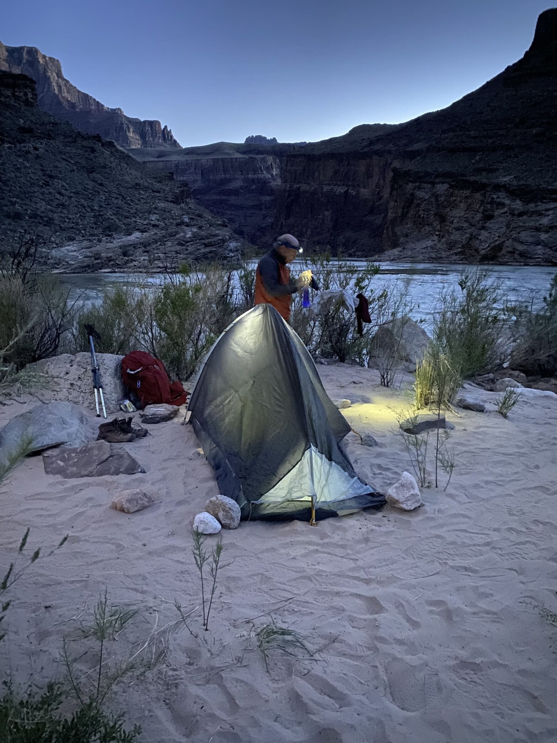 Tent in Grand Canyon