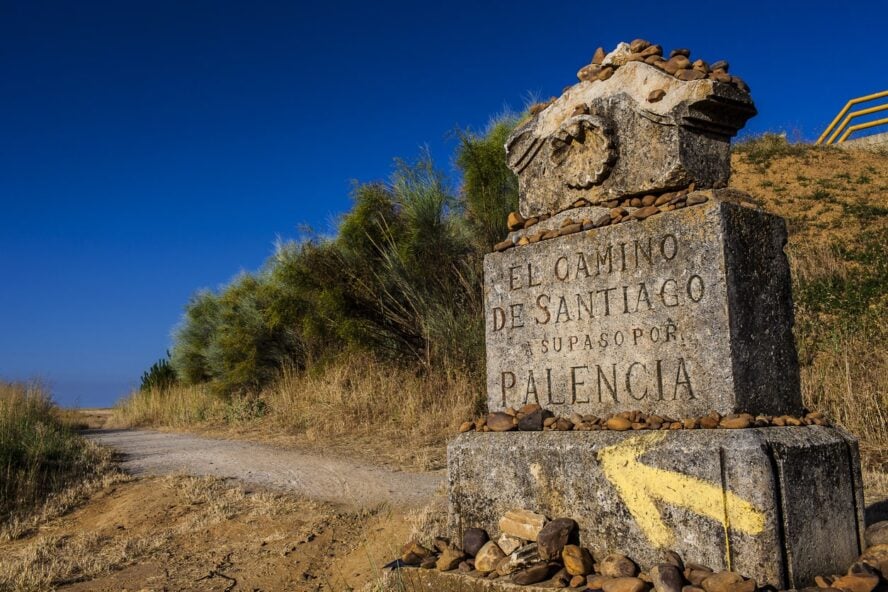 A waypoint along the Camino Frances