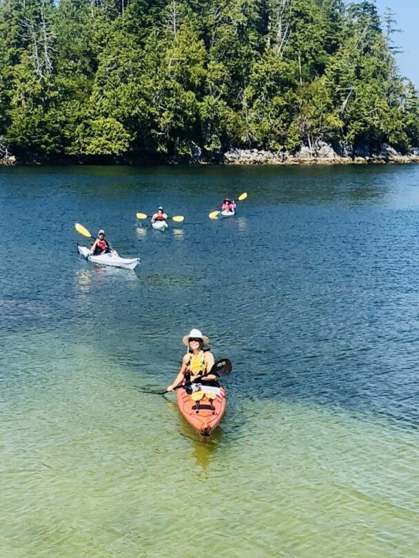 Kayaking on a sunny day
