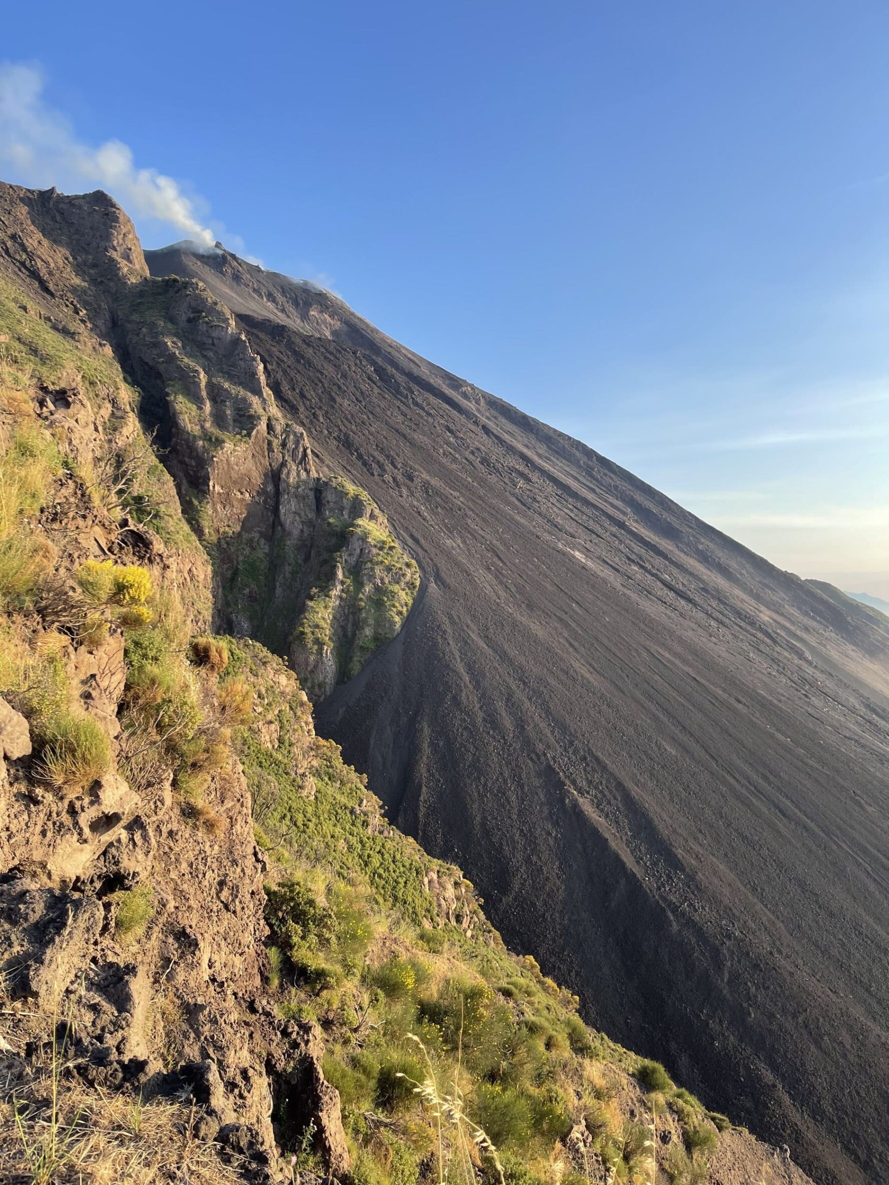 Hiking in south of Italy volcanic terrain