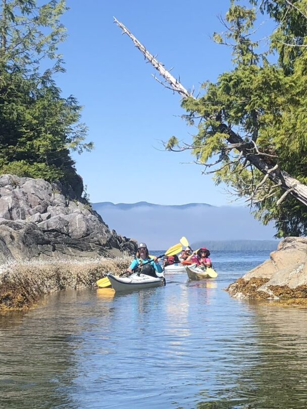 Kayaking on a sunny day