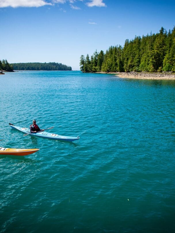 Kayaking on a sunny day