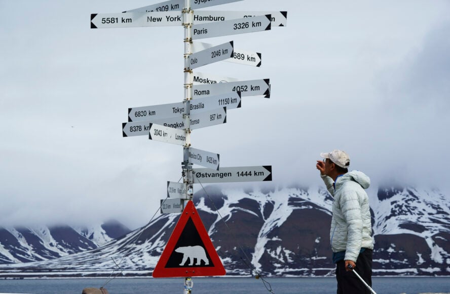 A man in Longyearbyen, Svalbard