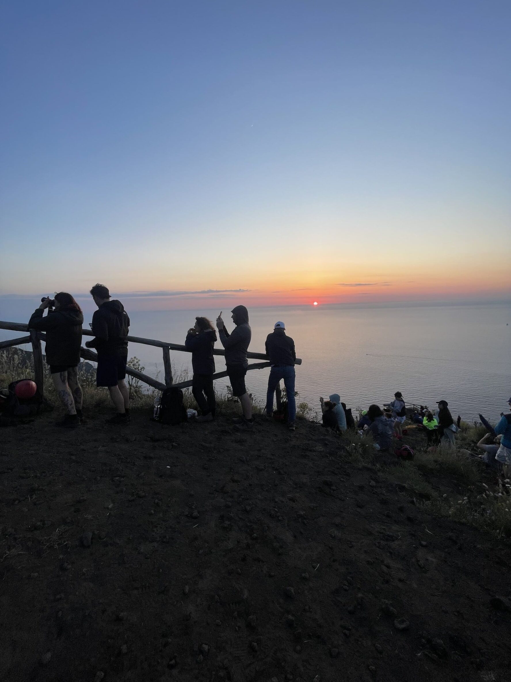 Panoramic views sunset Sicily
