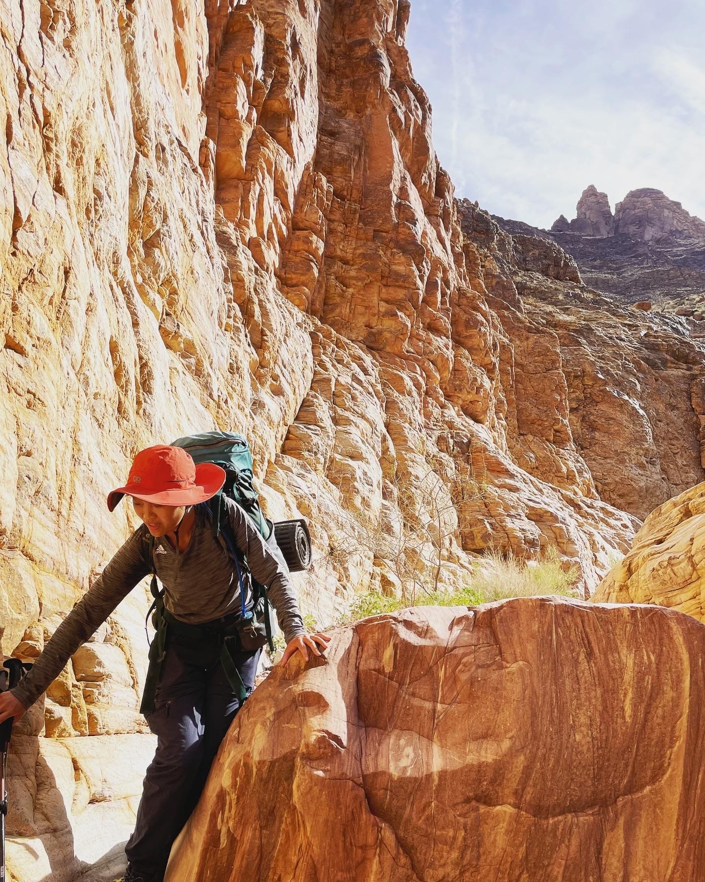 South Rim hiker