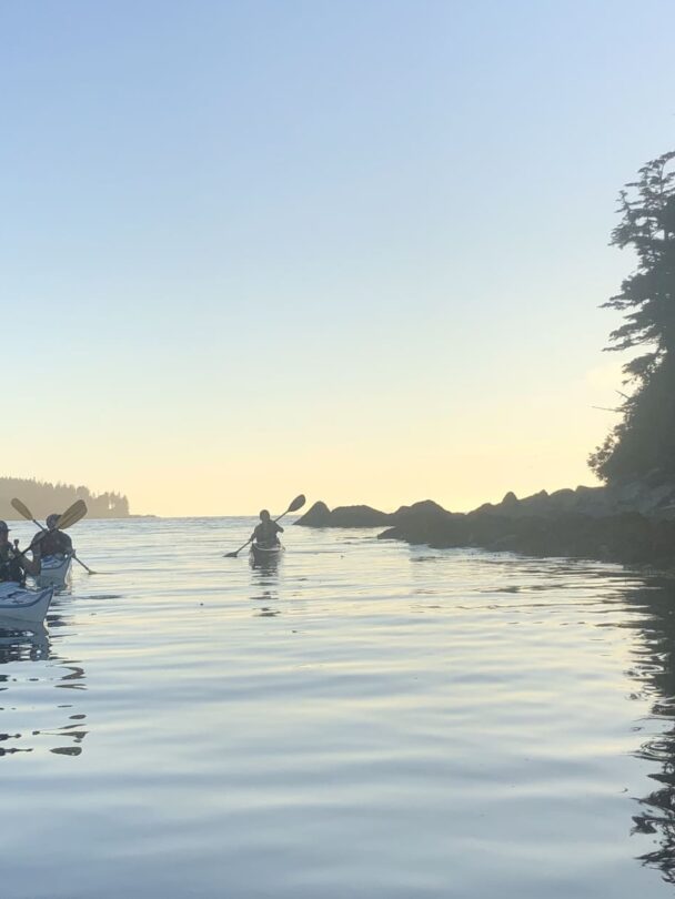 Kayaking on a sunny day