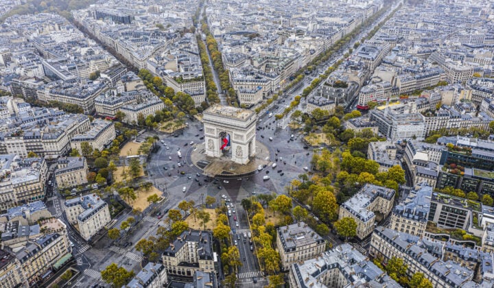 Arc de Triomphe aerial