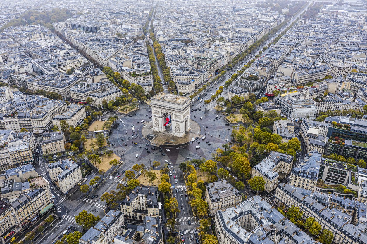 Arc de Triomphe aerial
