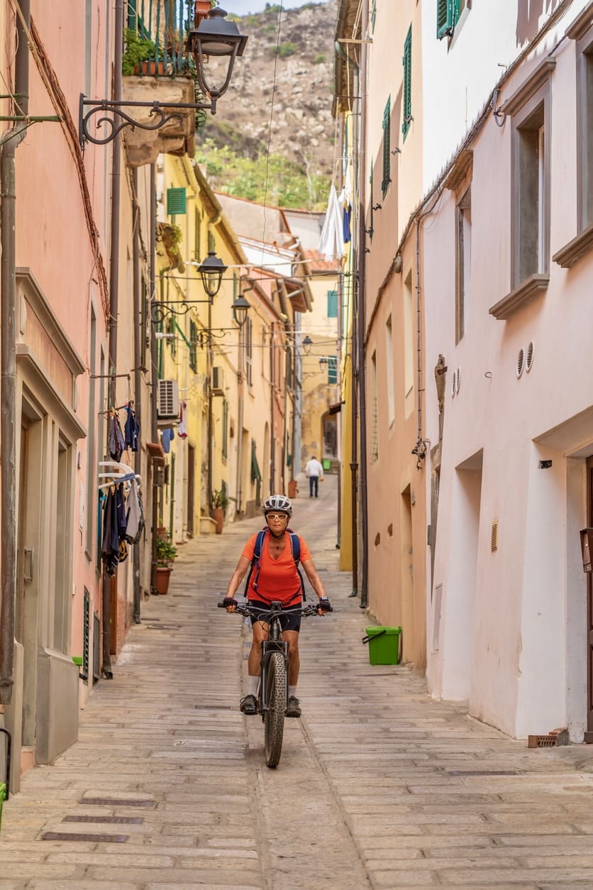 Cyclist Elba Italy