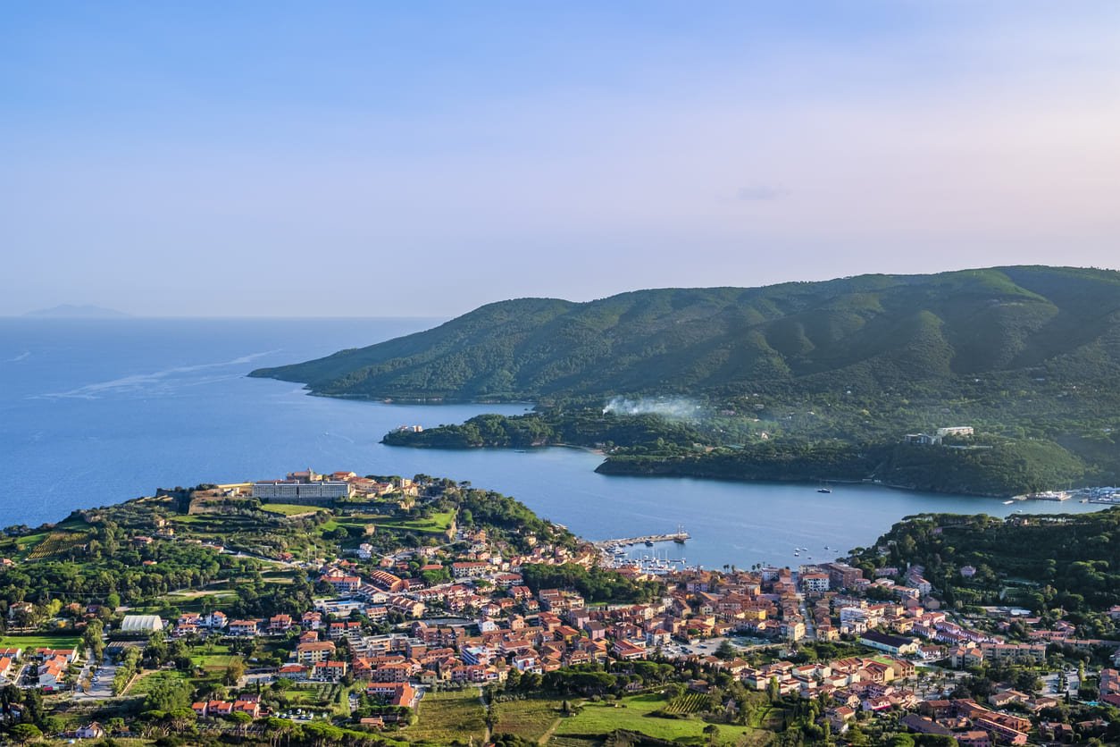 Elba aerial view