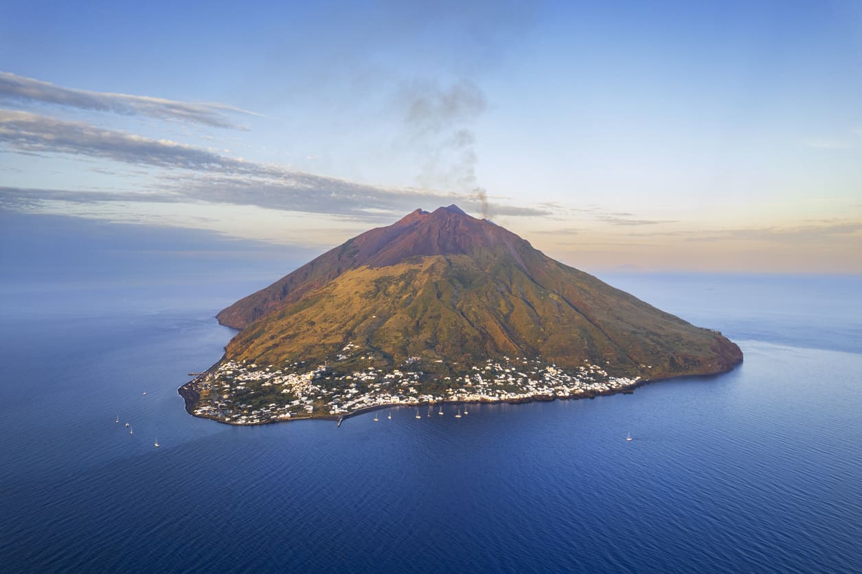 Stromboli aerial view
