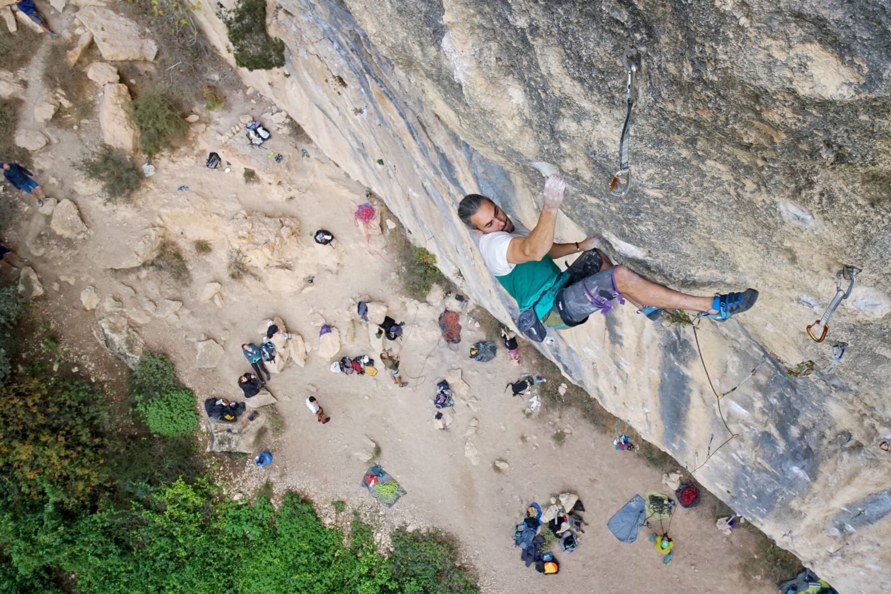 Climber approach Sella