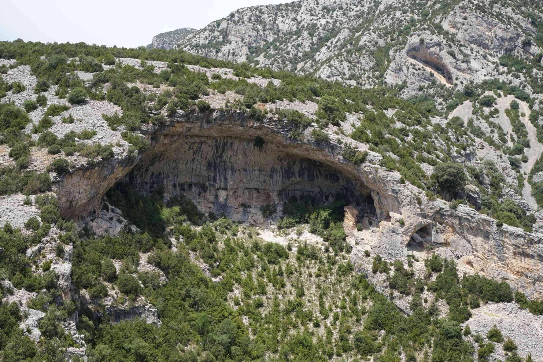 Drone shot Spain climbing