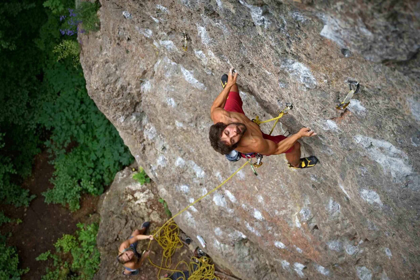Frankenjura rock climber
