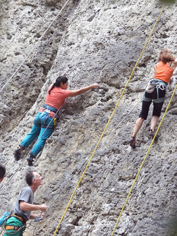 Frankenjura several climbers