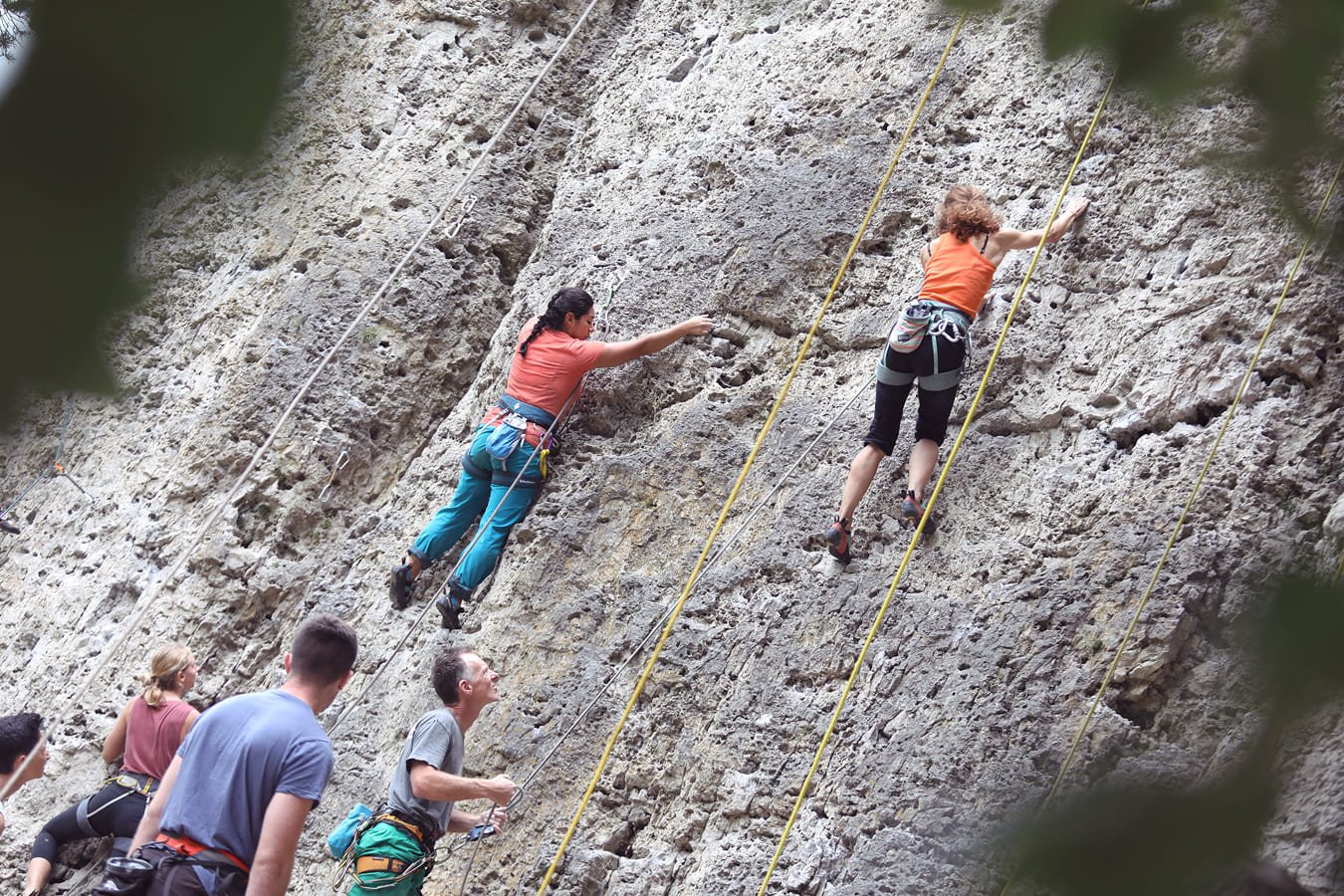 Frankenjura several climbers