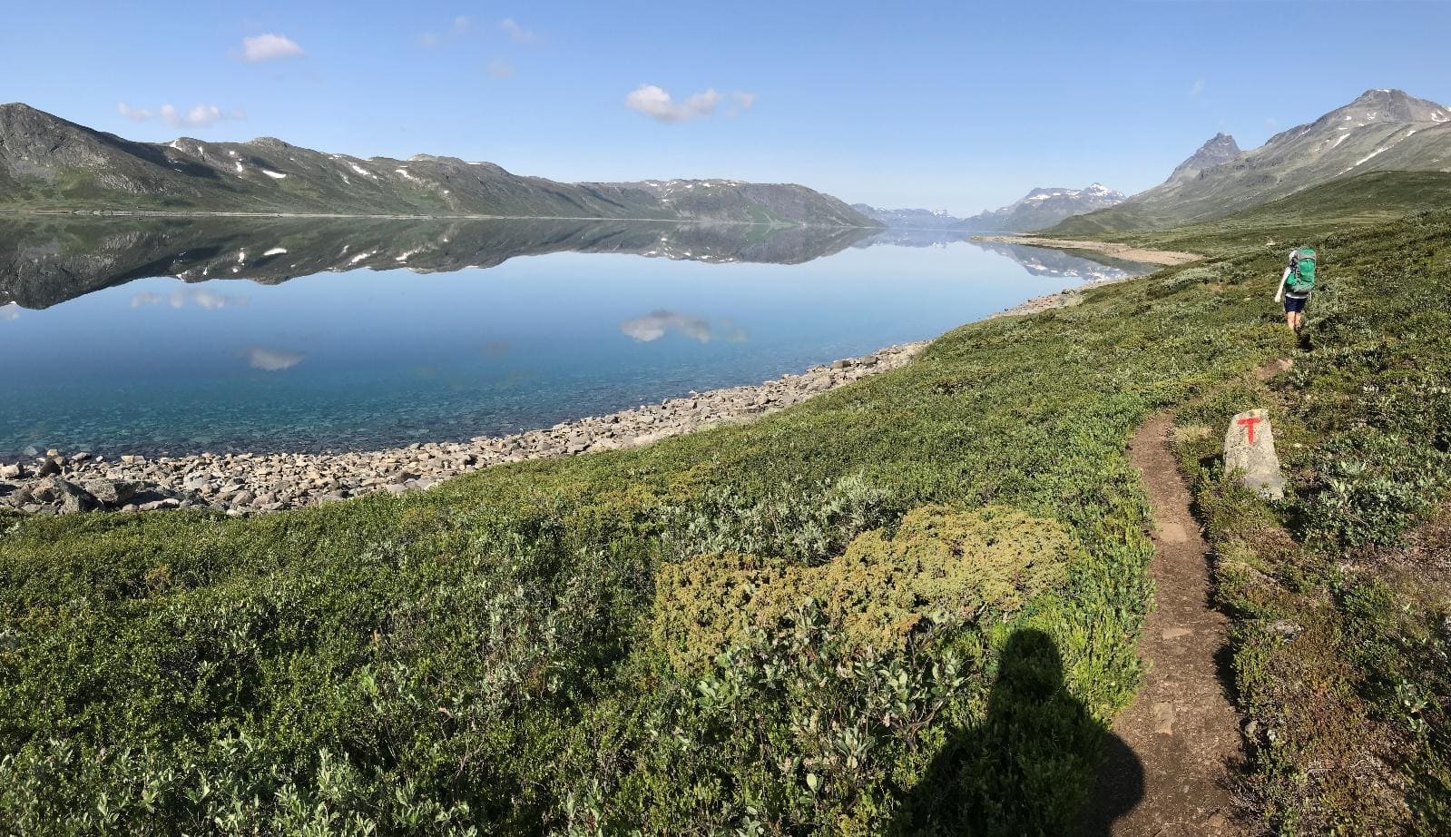 Hiking near Gjende Lake